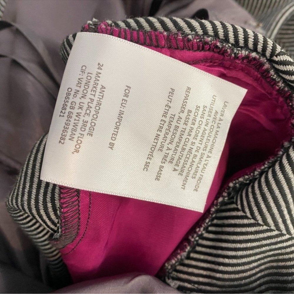 Anthropologie Cartonnier Wide Leg Black/Gray  Tweed Herring Bone Jumpsuit SZ M - Picture 10 of 11